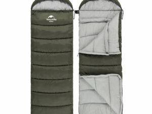 Спальник з капюшоном Naturehike U350 NH20MSD07, (1°C), правий, зелений - тактичне спорядження Darkskiff - фото 9