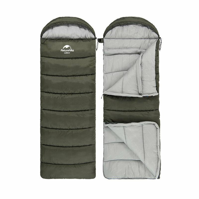 Спальник з капюшоном Naturehike U350 NH20MSD07, (1°C), правий, зелений - військове спорядження Darkskiff - фото 9 Спальник з капюшоном Naturehike U350 NH20MSD07, (1°C), правий, зелений - тактичне спорядження Darkskiff - фото 9