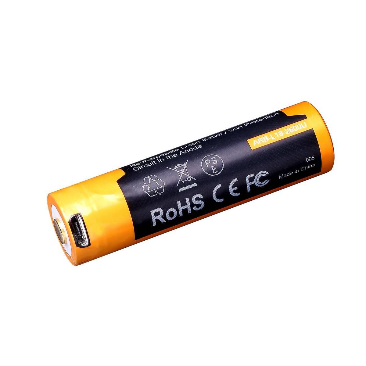 Акумулятор 18650 Fenix (2600 mAh) micro usb зарядка - військове спорядження Darkskiff - фото 12 Акумулятор 18650 Fenix (2600 mAh) micro usb зарядка - тактичне спорядження Darkskiff - фото 12