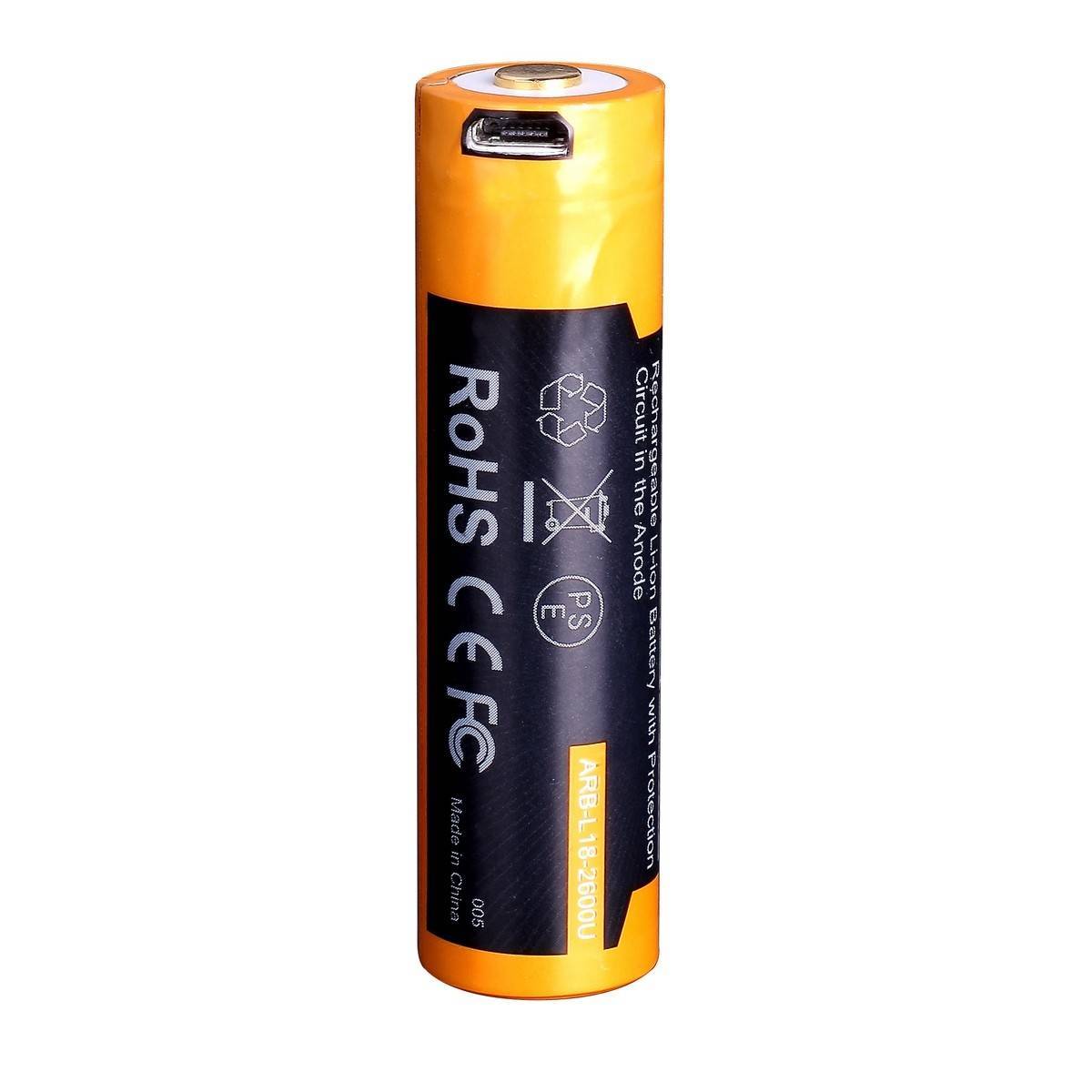 Акумулятор 18650 Fenix (2600 mAh) micro usb зарядка - військове спорядження Darkskiff - фото 13 Акумулятор 18650 Fenix (2600 mAh) micro usb зарядка - тактичне спорядження Darkskiff - фото 13