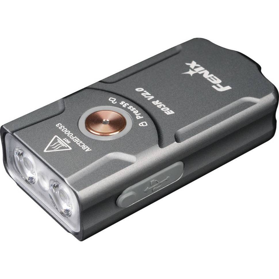 Фонарь Fenix E03R V2.0, серый - военное снаряжение Darkskiff - фото 9 Фонарь Fenix E03R V2.0, серый - тактическое снаряжение Darkskiff - фото 9