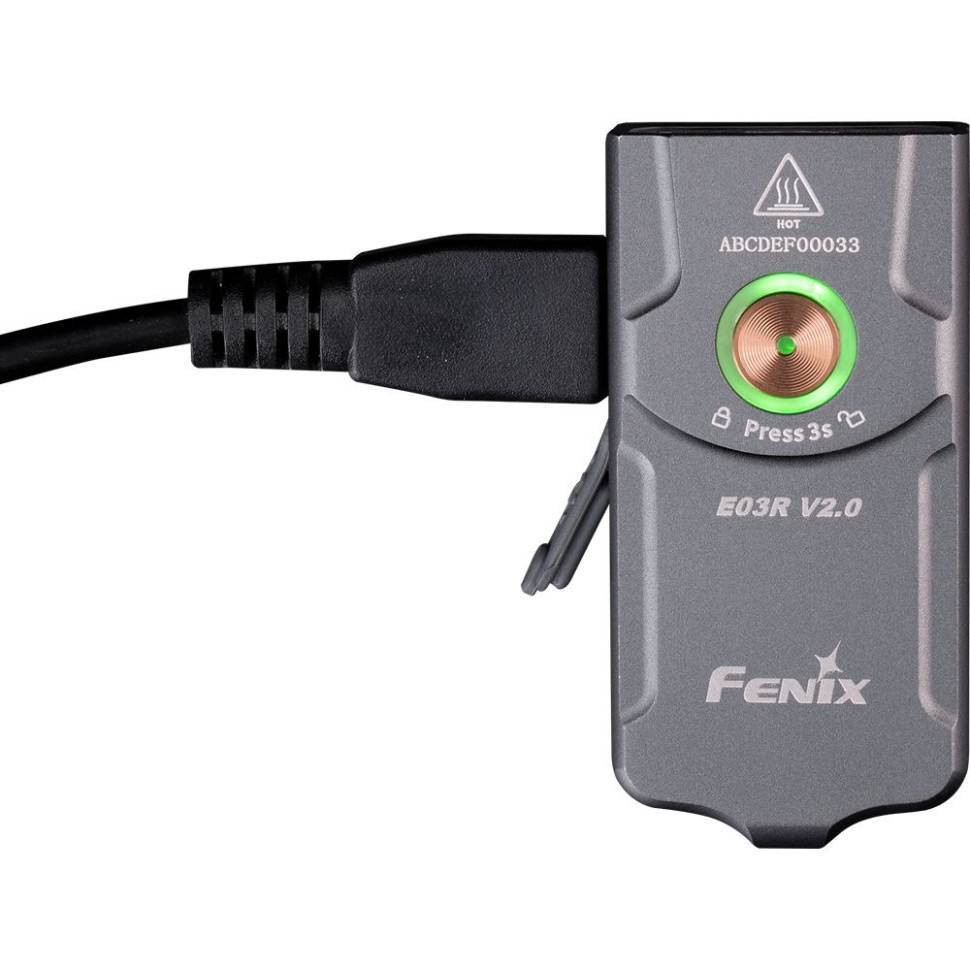 Фонарь Fenix E03R V2.0, серый - военное снаряжение Darkskiff - фото 12 Фонарь Fenix E03R V2.0, серый - тактическое снаряжение Darkskiff - фото 12