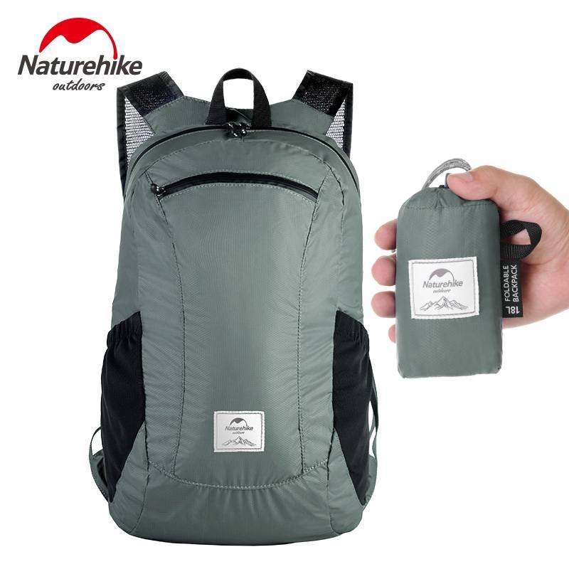 Рюкзак компактный ультралегкий Naturehike Ultralight NH17A012-B, 18 л, серый - военное снаряжение Darkskiff - фото 17 Рюкзак компактный ультралегкий Naturehike Ultralight NH17A012-B, 18 л, серый - тактическое снаряжение Darkskiff - фото 17