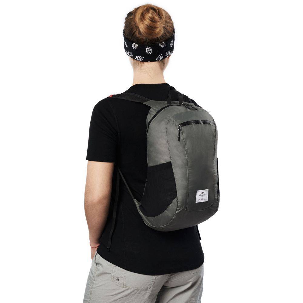 Рюкзак компактный ультралегкий Naturehike Ultralight NH17A012-B, 18 л, серый - военное снаряжение Darkskiff - фото 10 Рюкзак компактный ультралегкий Naturehike Ultralight NH17A012-B, 18 л, серый - тактическое снаряжение Darkskiff - фото 10