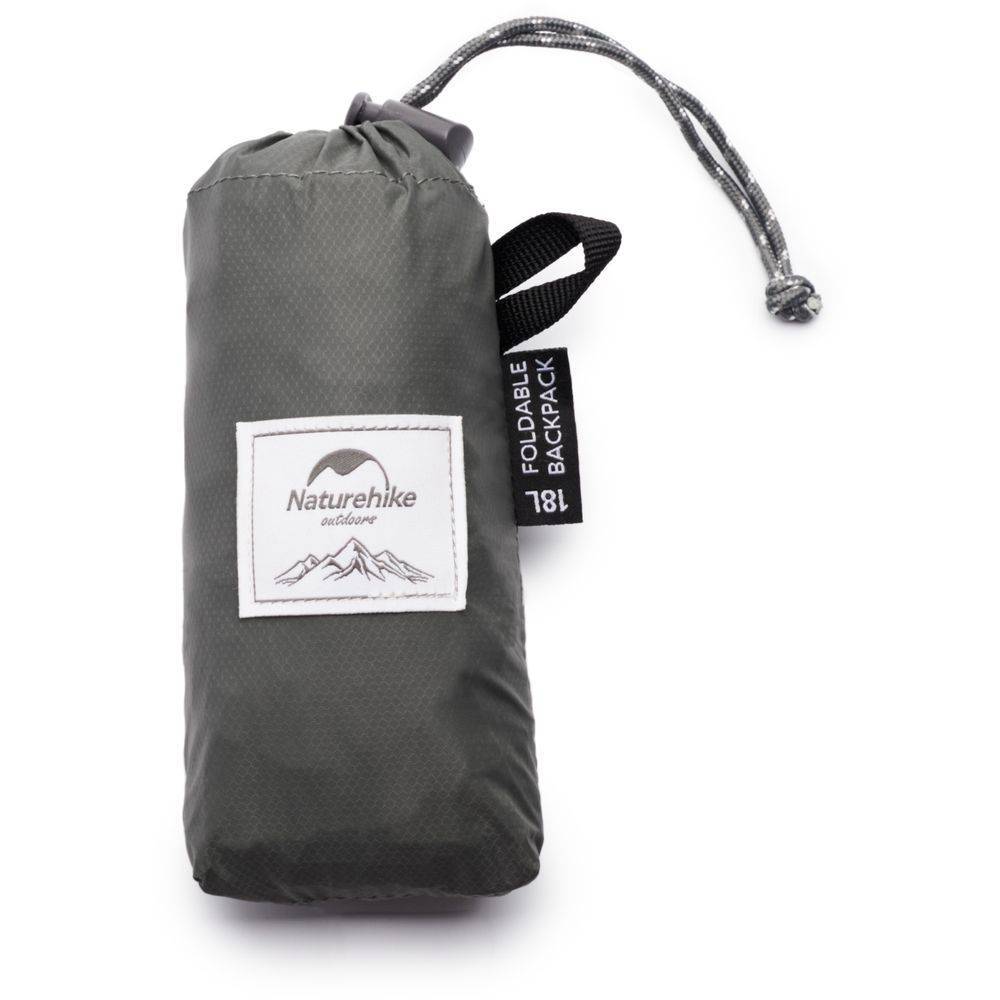 Рюкзак компактный ультралегкий Naturehike Ultralight NH17A012-B, 18 л, серый - военное снаряжение Darkskiff - фото 12 Рюкзак компактный ультралегкий Naturehike Ultralight NH17A012-B, 18 л, серый - тактическое снаряжение Darkskiff - фото 12