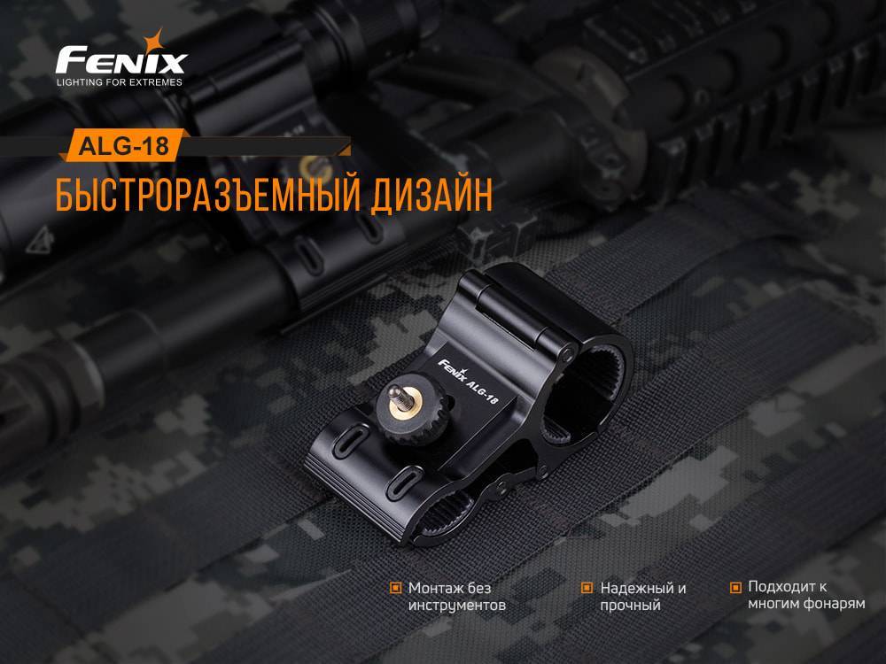 Кріплення на зброю для ліхтарів Fenix ALG-18 - військове спорядження Darkskiff - фото 12 Кріплення на зброю для ліхтарів Fenix ALG-18 - тактичне спорядження Darkskiff - фото 12