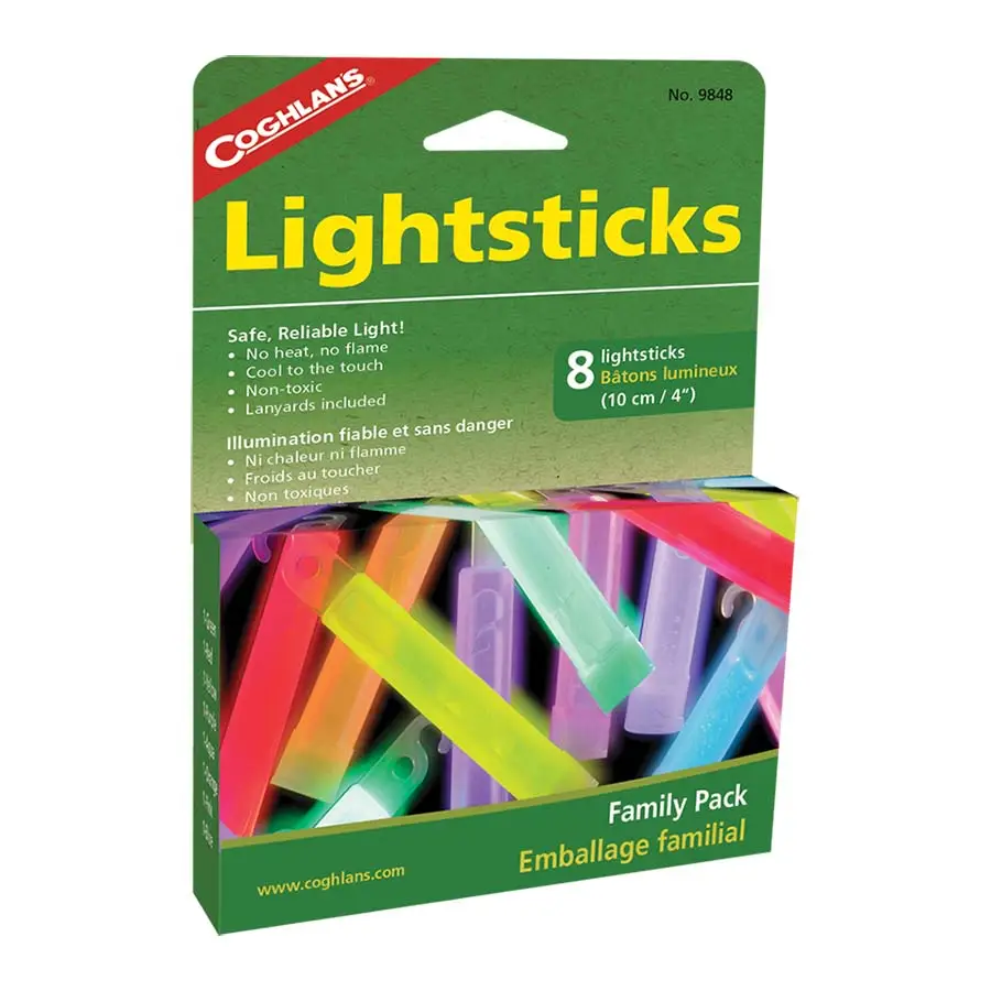Lightsticks Family Pack - 4" - 8 Pack 9848 Световые палочки ассорти (Coghlans) - военное снаряжение Darkskiff - фото 9 Lightsticks Family Pack - 4" - 8 Pack 9848 Световые палочки ассорти (Coghlans) - тактическое снаряжение Darkskiff - фото 9
