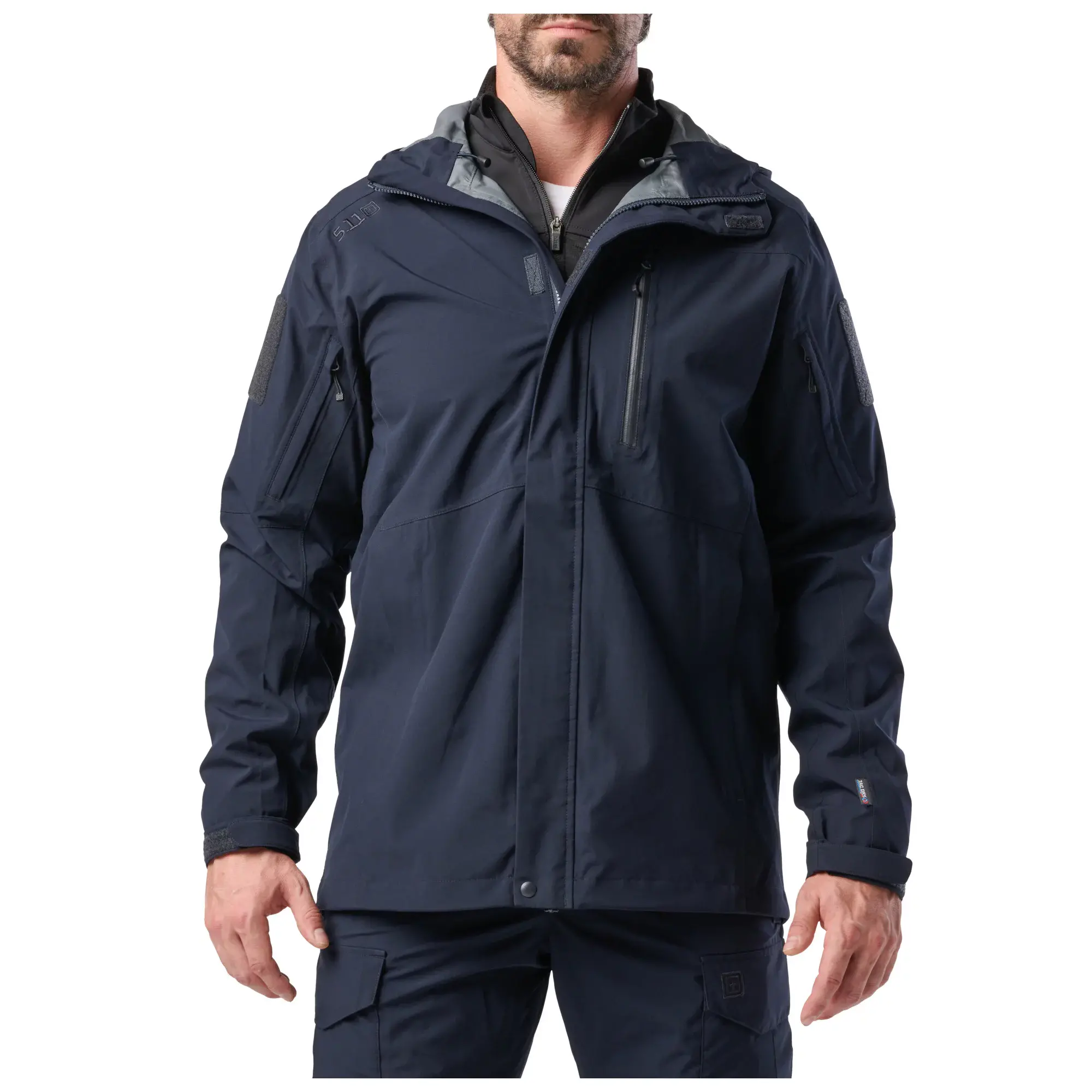 Куртка штормова 5.11 Tactical "Force Rain Shell Jacket" - військове спорядження Darkskiff - фото 9 Куртка штормова 5.11 Tactical "Force Rain Shell Jacket" - тактичне спорядження Darkskiff - фото 9