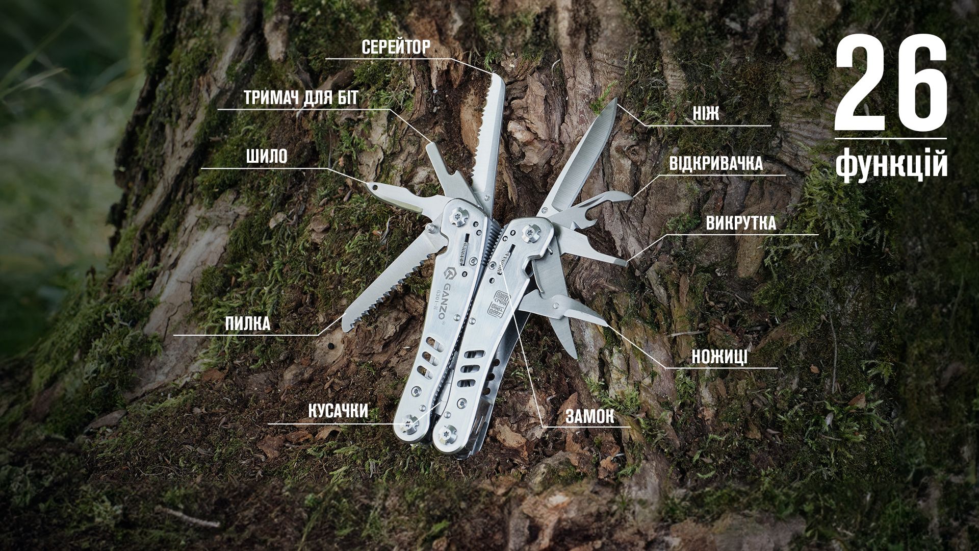 Мультитул Multi Tool Ganzo G301-H - військове спорядження Darkskiff - фото 30 Мультитул Multi Tool Ganzo G301-H - тактичне спорядження Darkskiff - фото 30