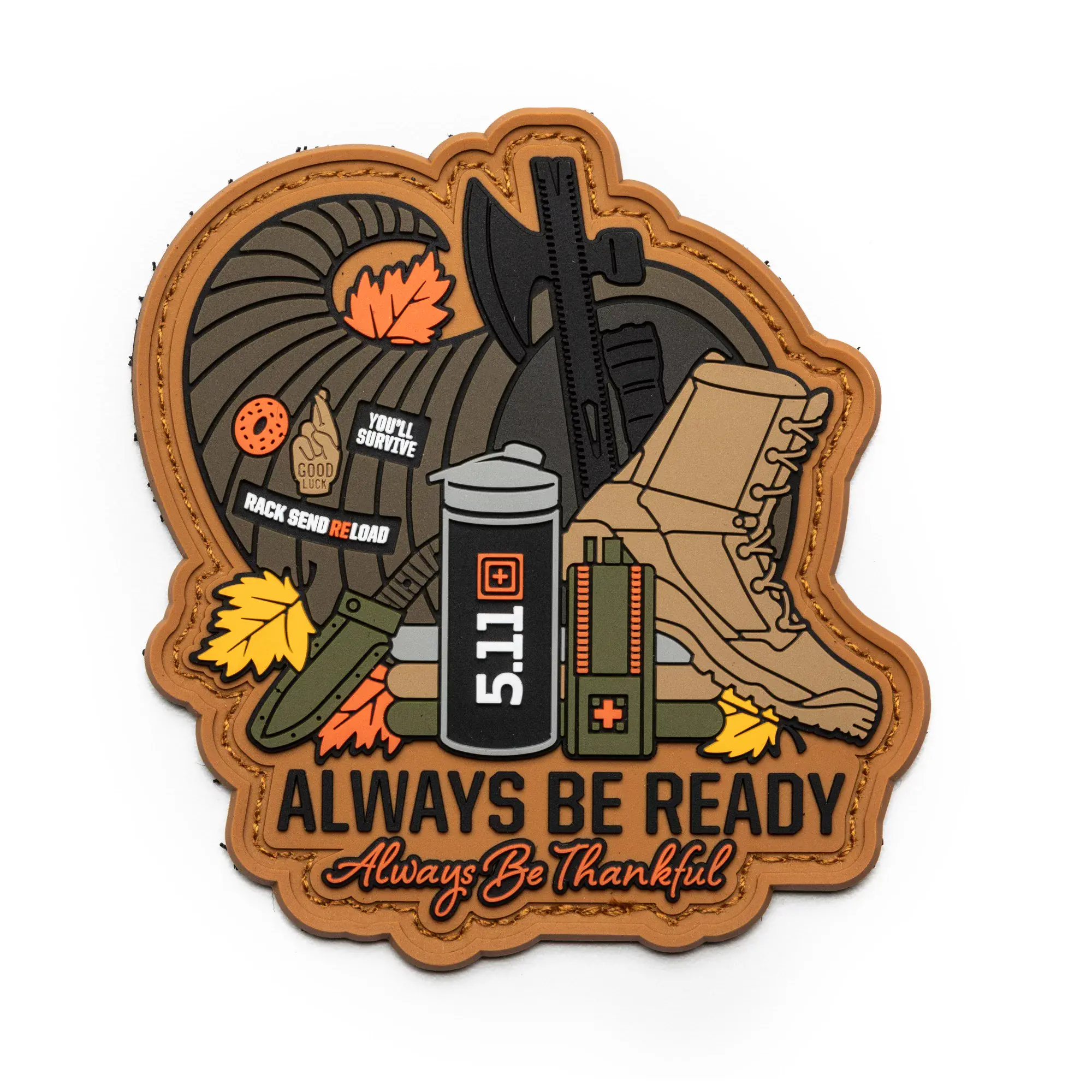 Нашивка 5.11 Tactical "Always Be Thankful Patch" - військове спорядження Darkskiff - фото 9 Нашивка 5.11 Tactical "Always Be Thankful Patch" - тактичне спорядження Darkskiff - фото 9