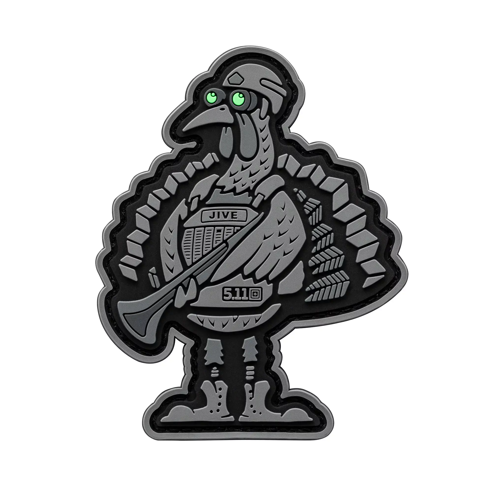 Нашивка 5.11 Tactical "Jive Turkey V2 Patch" - військове спорядження Darkskiff - фото 9 Нашивка 5.11 Tactical "Jive Turkey V2 Patch" - тактичне спорядження Darkskiff - фото 9