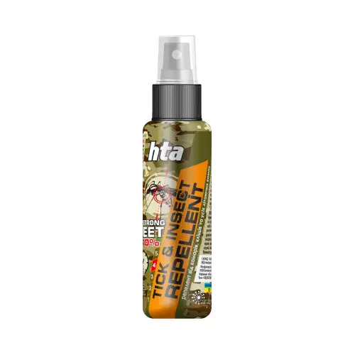 Репелент від комарів та кліщів HTA "Tick & Insect Repellent Strong Deet 70%" (100 мл) - військове спорядження Darkskiff - фото 9 Репелент від комарів та кліщів HTA "Tick & Insect Repellent Strong Deet 70%" (100 мл) - тактичне спорядження Darkskiff - фото 9