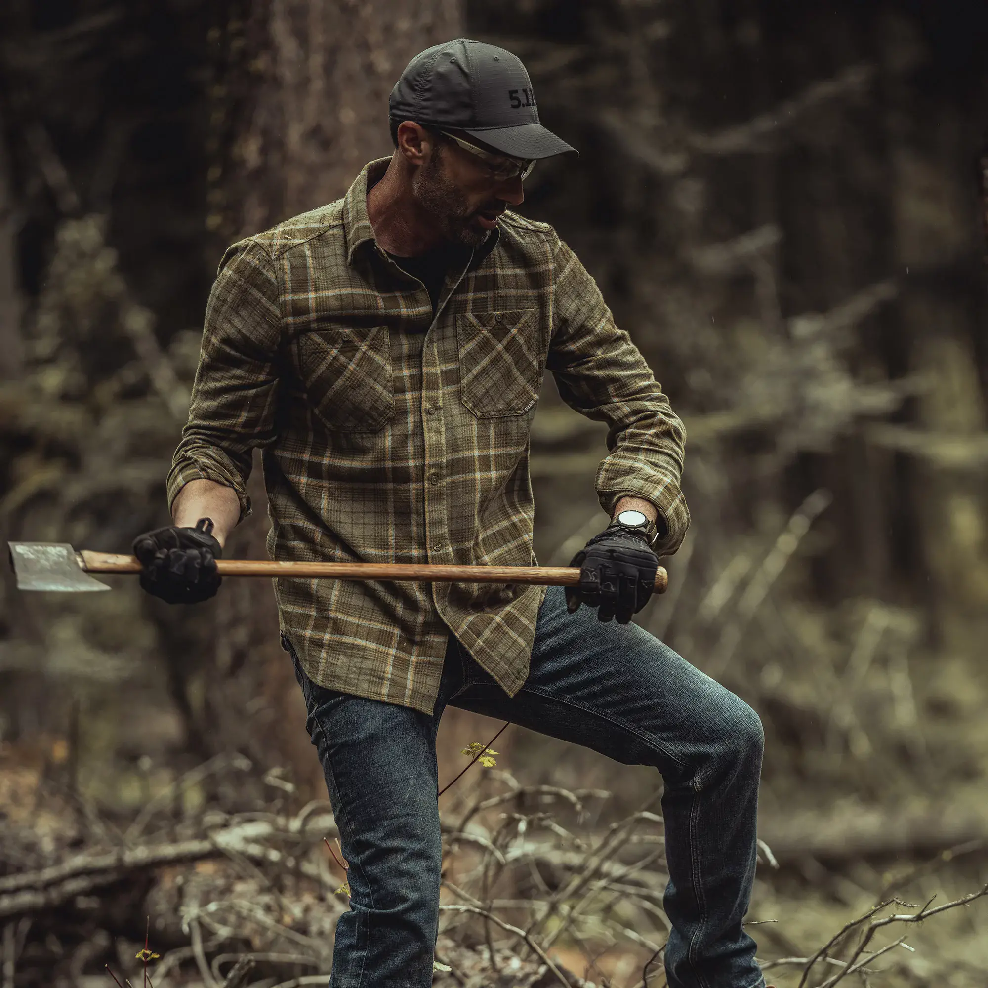 Сорочка тактична "5.11 Tactical® Silverwood Flannel Plaid Long Sleeve Shirt" - військове спорядження Darkskiff - фото 15 Сорочка тактична "5.11 Tactical® Silverwood Flannel Plaid Long Sleeve Shirt" - тактичне спорядження Darkskiff - фото 15