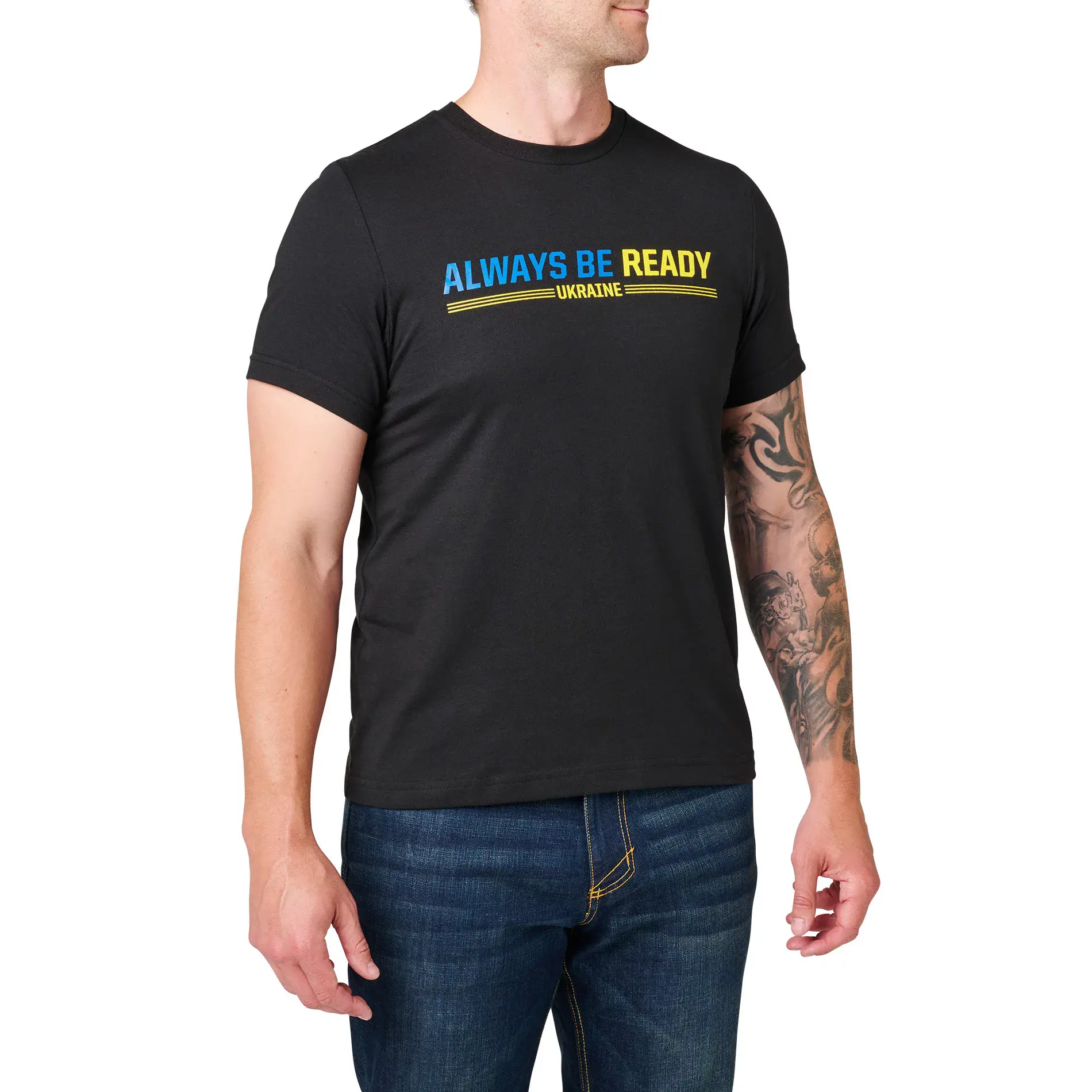 Футболка с рисунком "5.11 Tactical® Always Be Ready Ukraine®" - военное снаряжение Darkskiff - фото 9 Футболка с рисунком "5.11 Tactical® Always Be Ready Ukraine®" - тактическое снаряжение Darkskiff - фото 9