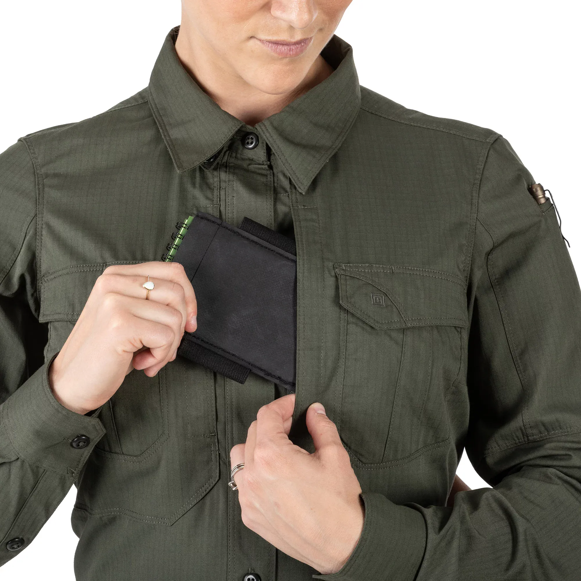 Женская тактическая рубашка "5.11 Tactical® Women's Stryke® Long Sleeve Shirt" - военное снаряжение Darkskiff - фото 13 Женская тактическая рубашка "5.11 Tactical® Women's Stryke® Long Sleeve Shirt" - тактическое снаряжение Darkskiff - фото 13