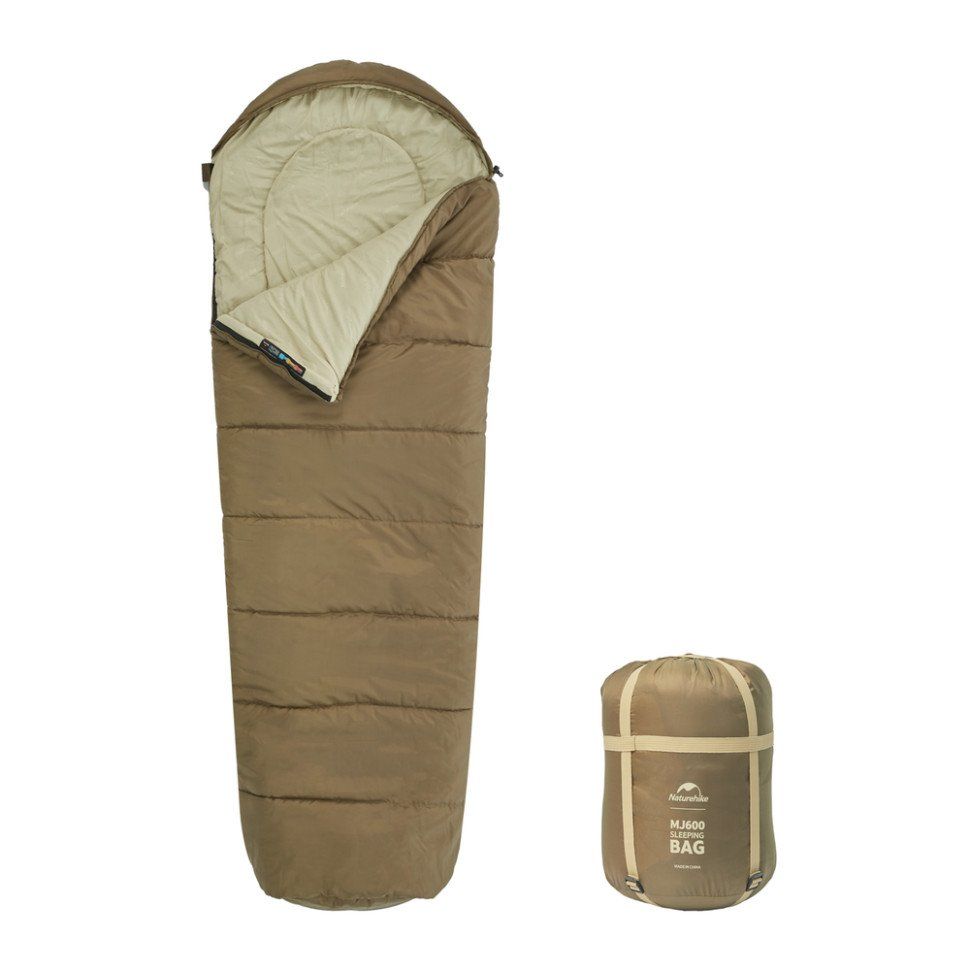 Спальник з капюшоном Naturehike MJ 600 CNK2300SD014, коричневий - військове спорядження Darkskiff - фото 9 Спальник з капюшоном Naturehike MJ 600 CNK2300SD014, коричневий - тактичне спорядження Darkskiff - фото 9