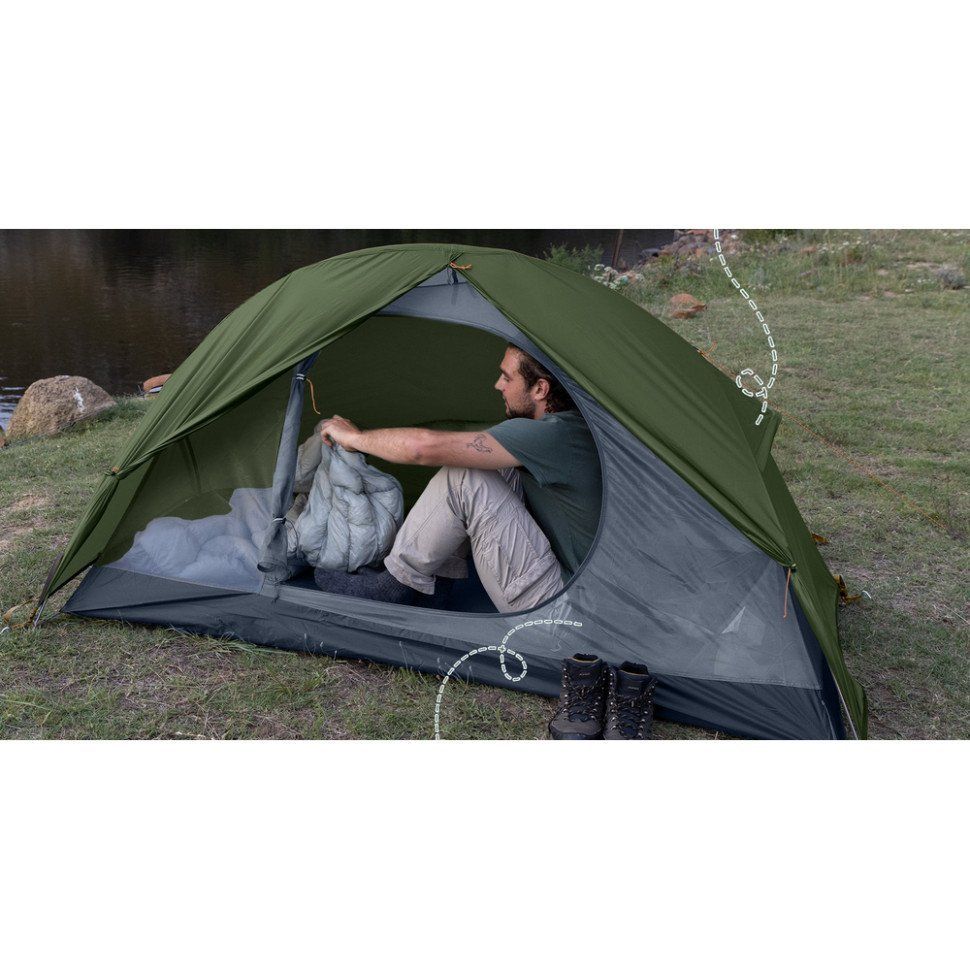 Сверхлегкая одноместная палатка с опорной поверхностью Naturehike Cycling 1 NH18A095-D, 210T, темно-зеленый - военное снаряжение Darkskiff - фото 13 Сверхлегкая одноместная палатка с опорной поверхностью Naturehike Cycling 1 NH18A095-D, 210T, темно-зеленый - тактическое снаряжение Darkskiff - фото 13