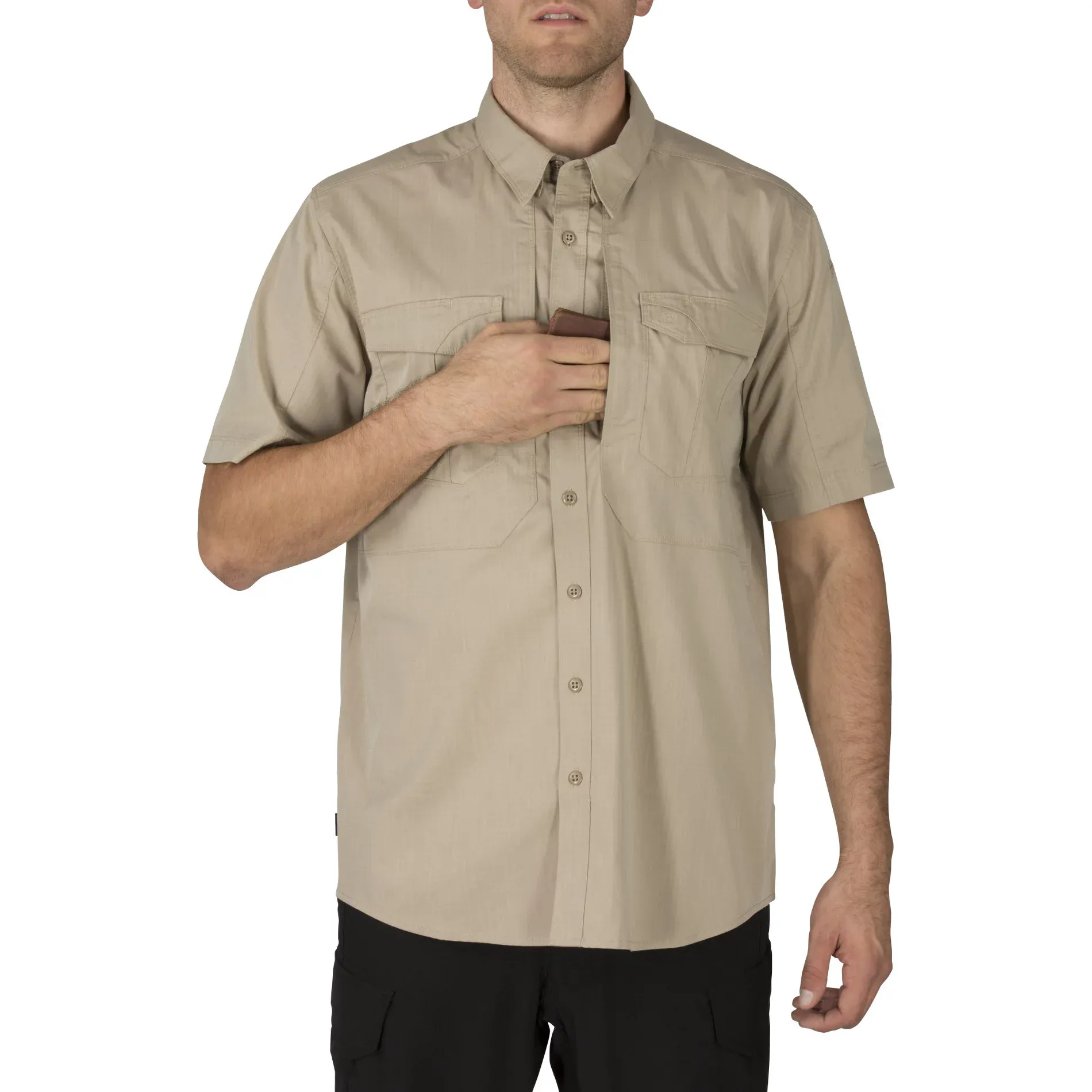 Сорочка тактична "5.11 Tactical® Stryke® Short Sleeve Shirt" - військове спорядження Darkskiff - фото 11 Сорочка тактична "5.11 Tactical® Stryke® Short Sleeve Shirt" - тактичне спорядження Darkskiff - фото 11