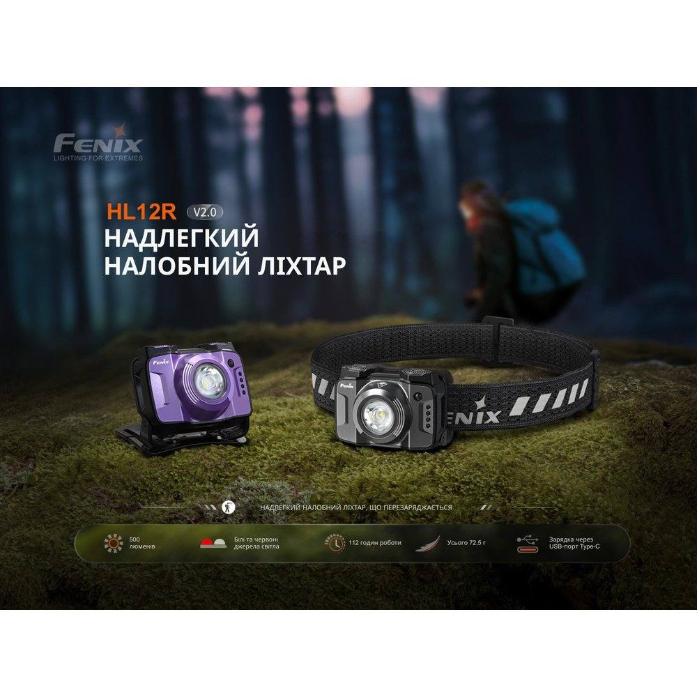 Налобный фонарь Fenix HL12R V2.0 серый - военное снаряжение Darkskiff - фото 13 Налобный фонарь Fenix HL12R V2.0 серый - тактическое снаряжение Darkskiff - фото 13