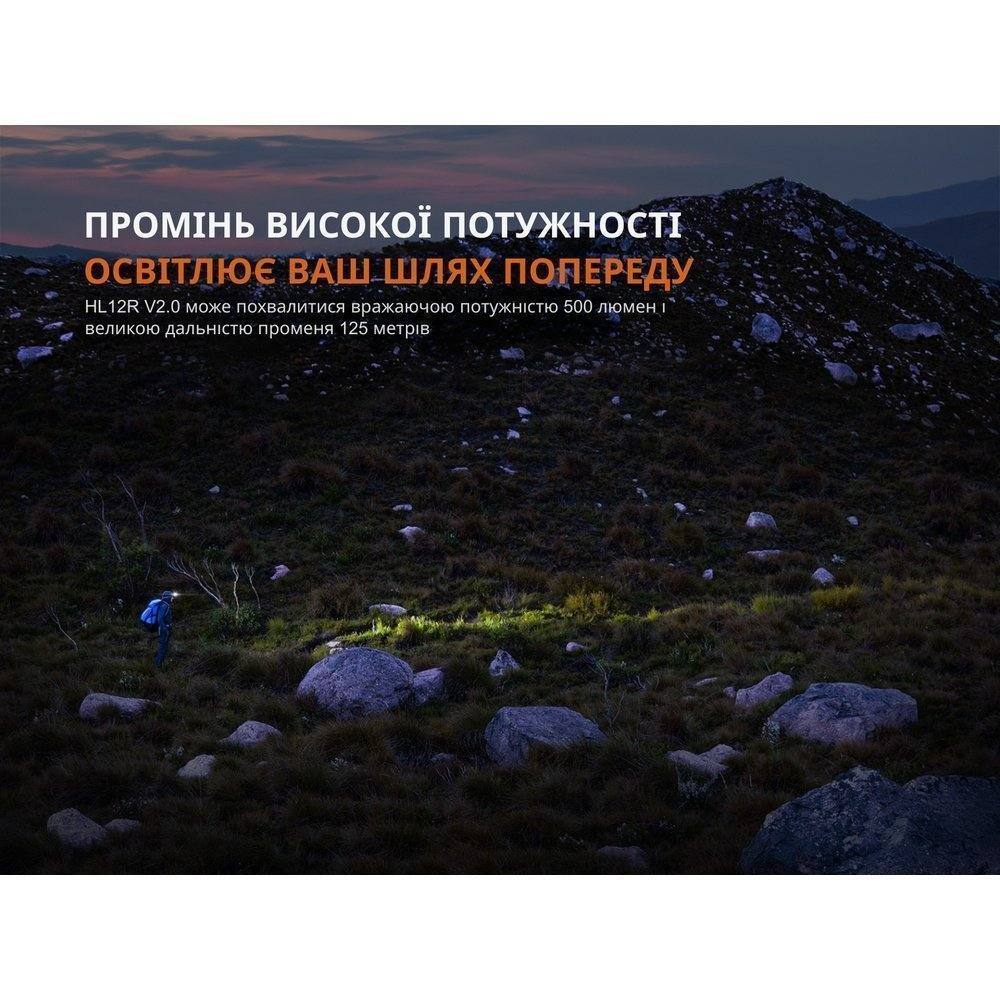 Налобный фонарь Fenix HL12R V2.0 серый - военное снаряжение Darkskiff - фото 14 Налобный фонарь Fenix HL12R V2.0 серый - тактическое снаряжение Darkskiff - фото 14