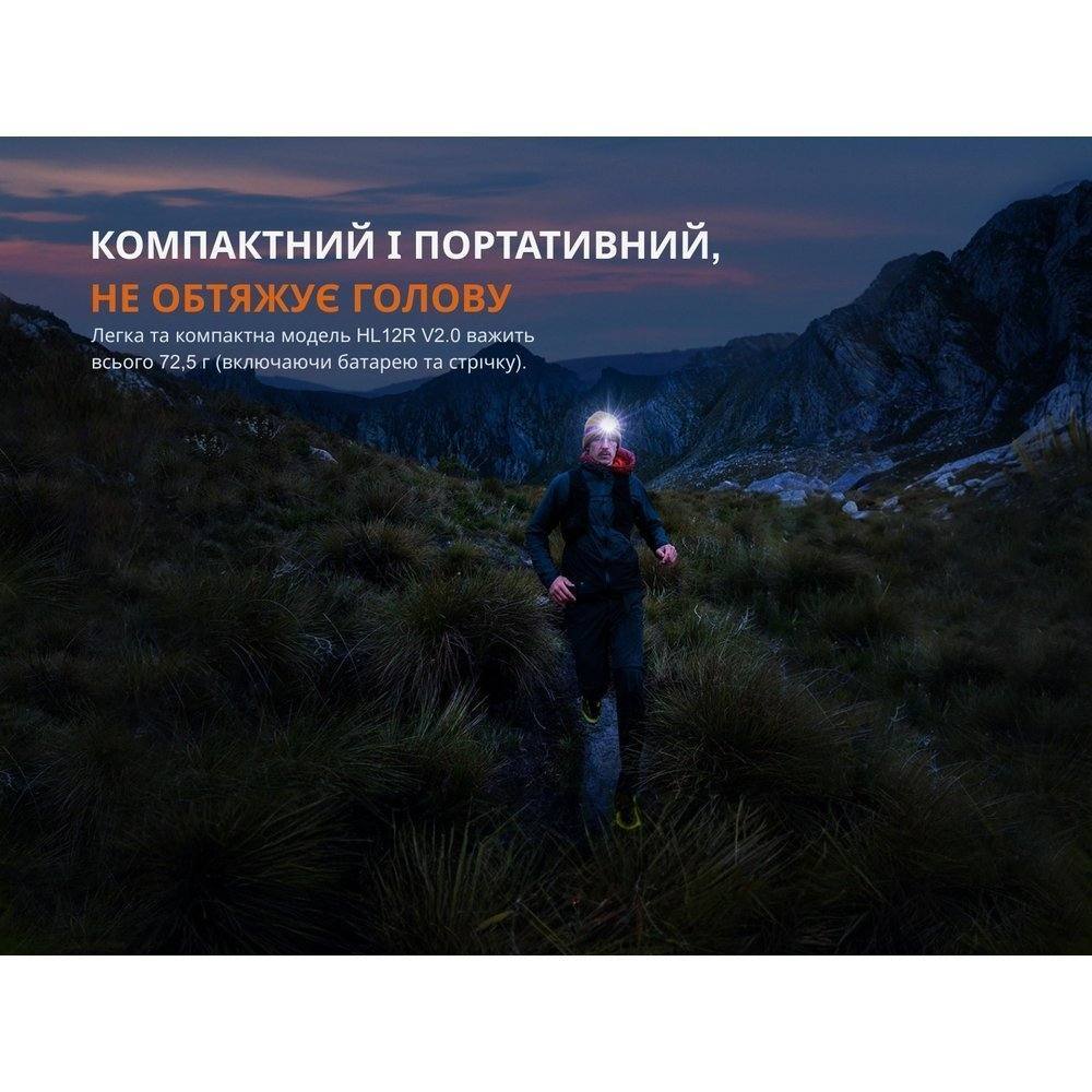 Налобный фонарь Fenix HL12R V2.0 серый - военное снаряжение Darkskiff - фото 15 Налобный фонарь Fenix HL12R V2.0 серый - тактическое снаряжение Darkskiff - фото 15