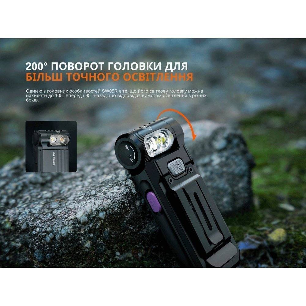 Fenix SW05R-UV Черный светодиодный ручной фонарь - военное снаряжение Darkskiff - фото 19 Fenix SW05R-UV Черный светодиодный ручной фонарь - тактическое снаряжение Darkskiff - фото 19