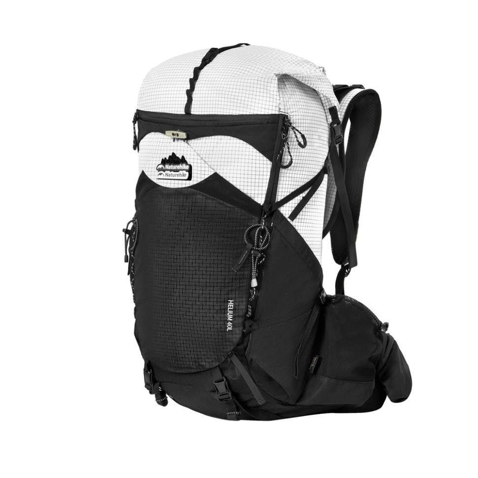 Рюкзак туристичний Naturehike Helium CNK2450XB016, 40 л, білий, L - військове спорядження Darkskiff - фото 9 Рюкзак туристичний Naturehike Helium CNK2450XB016, 40 л, білий, L - тактичне спорядження Darkskiff - фото 9