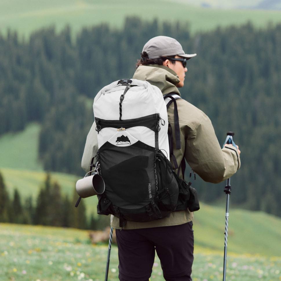 Рюкзак туристичний Naturehike Helium CNK2450XB016, 40 л, білий, L - військове спорядження Darkskiff - фото 16 Рюкзак туристичний Naturehike Helium CNK2450XB016, 40 л, білий, L - тактичне спорядження Darkskiff - фото 16