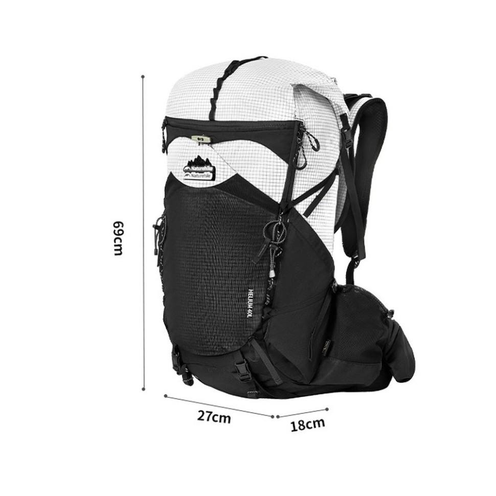 Рюкзак туристичний Naturehike Helium CNK2450XB016, 40 л, білий, L - військове спорядження Darkskiff - фото 10 Рюкзак туристичний Naturehike Helium CNK2450XB016, 40 л, білий, L - тактичне спорядження Darkskiff - фото 10