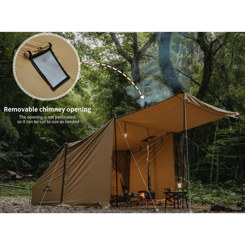 Намет одномісний із тентом Naturehike CNK2450WS026, коричневий - військове спорядження Darkskiff - фото 12 Намет одномісний із тентом Naturehike CNK2450WS026, коричневий - тактичне спорядження Darkskiff - фото 12