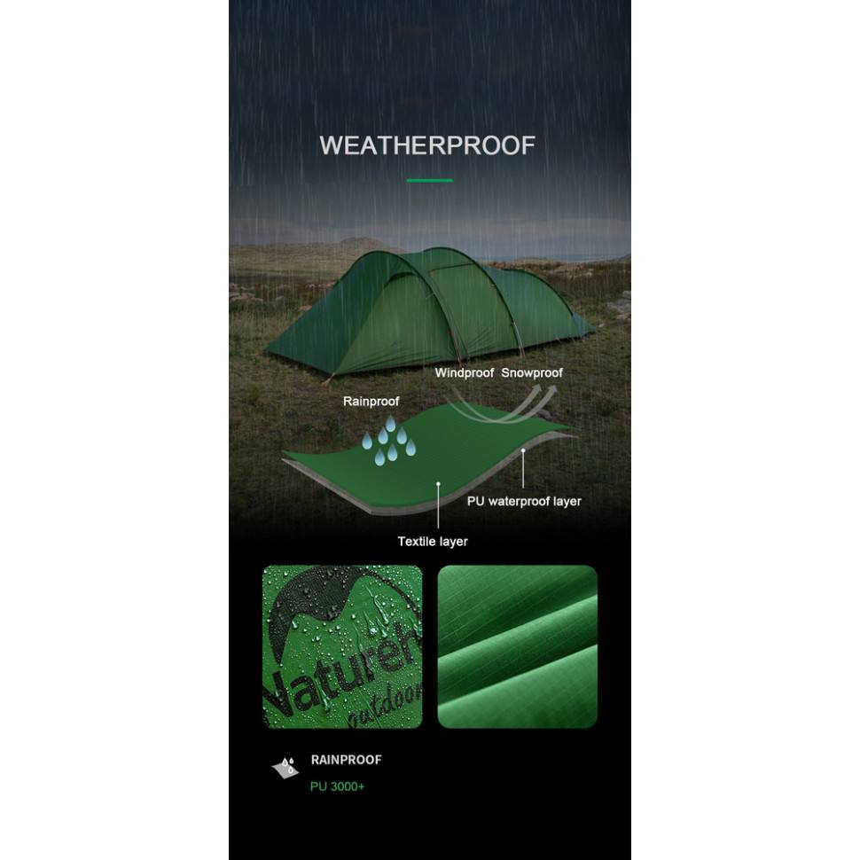 Намет тримісний Naturehike Opalus, UL, NH17L001-L, світло-зелений - військове спорядження Darkskiff - фото 12 Намет тримісний Naturehike Opalus, UL, NH17L001-L, світло-зелений - тактичне спорядження Darkskiff - фото 12