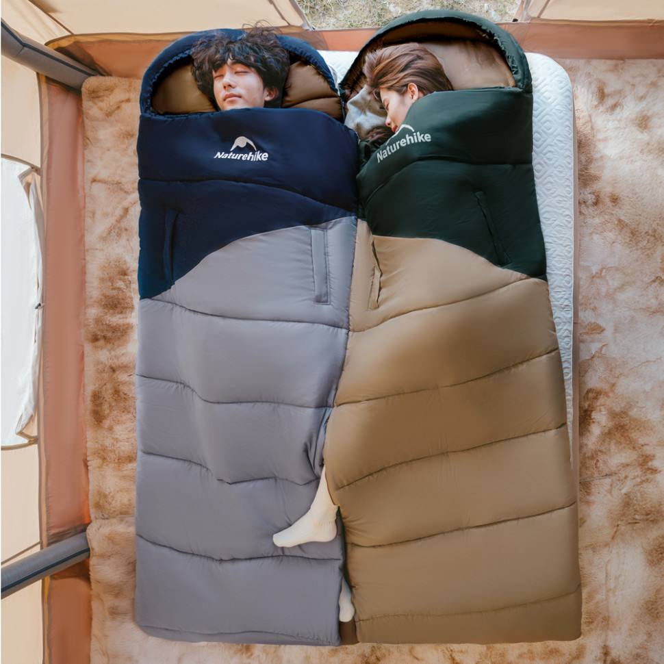 Спальник з капюшоном Naturehike Sunny Day PL02 U450 CNK2550WS028, (3,9°C), лівий, блакитно-синій - військове спорядження Darkskiff - фото 14 Спальник з капюшоном Naturehike Sunny Day PL02 U450 CNK2550WS028, (3,9°C), лівий, блакитно-синій - тактичне спорядження Darkskiff - фото 14