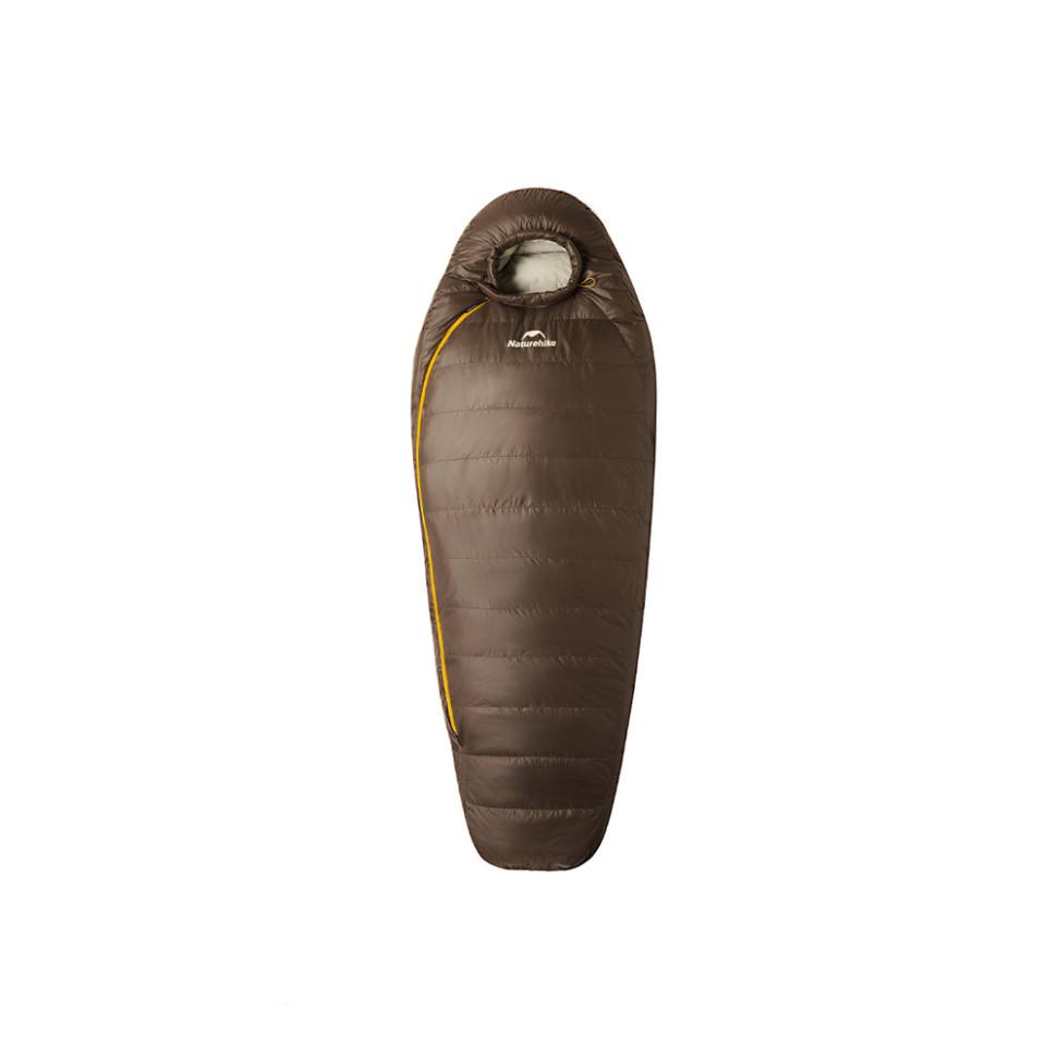 Спальник з натуральним пухом Naturehike Snowbird CNK2550WS014, p-р M, темно-коричневий 400 г - військове спорядження Darkskiff - фото 9 Спальник з натуральним пухом Naturehike Snowbird CNK2550WS014, p-р M, темно-коричневий 400 г - тактичне спорядження Darkskiff - фото 9