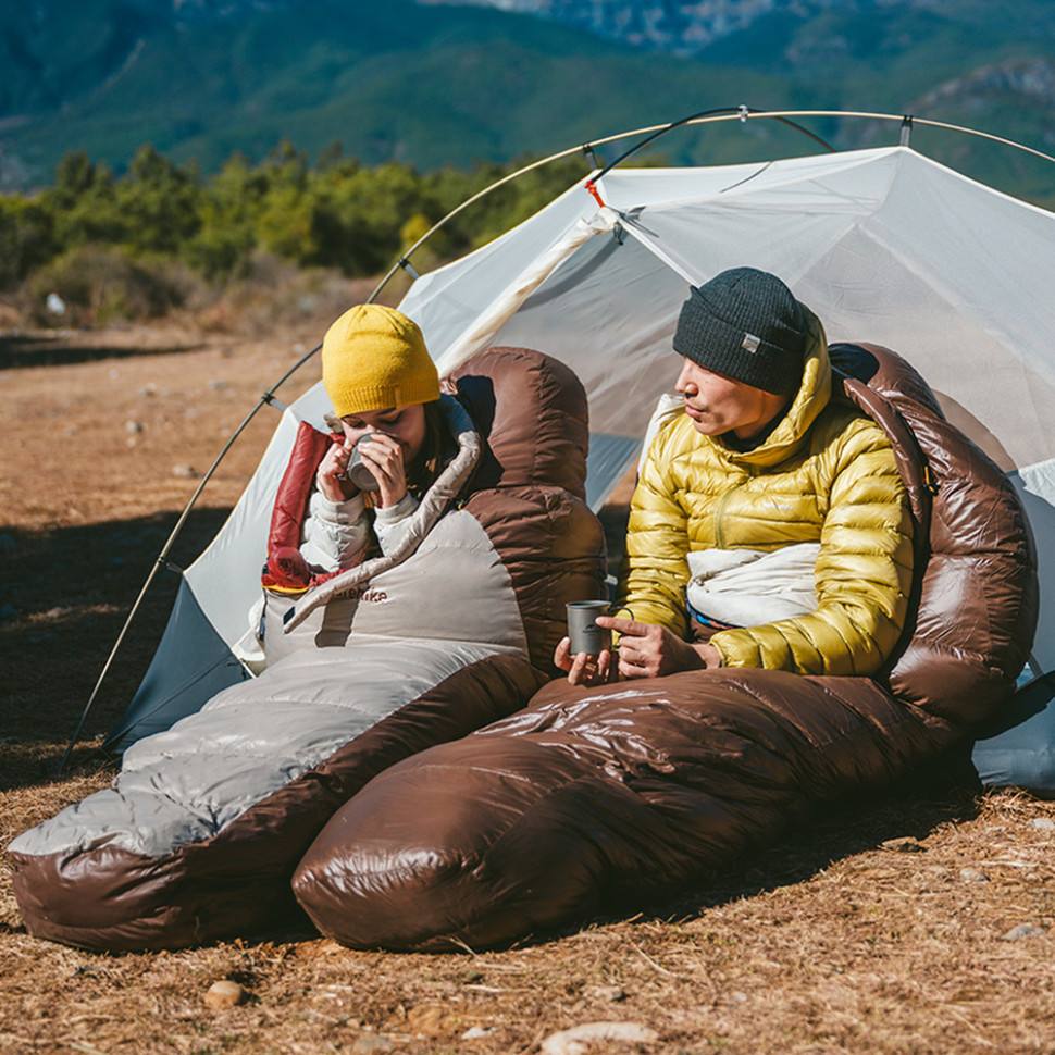 Спальник з натуральним пухом Naturehike Snowbird CNK2550WS014, p-р M, темно-коричневий 400 г - військове спорядження Darkskiff - фото 13 Спальник з натуральним пухом Naturehike Snowbird CNK2550WS014, p-р M, темно-коричневий 400 г - тактичне спорядження Darkskiff - фото 13