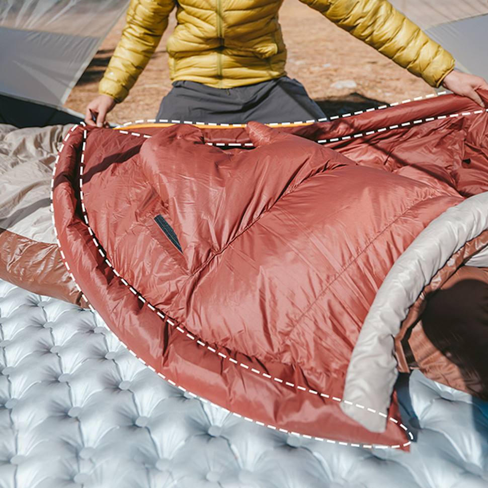 Спальник з натуральним пухом Naturehike Snowbird CNK2550WS014, p-р M, темно-коричневий 400 г - військове спорядження Darkskiff - фото 15 Спальник з натуральним пухом Naturehike Snowbird CNK2550WS014, p-р M, темно-коричневий 400 г - тактичне спорядження Darkskiff - фото 15